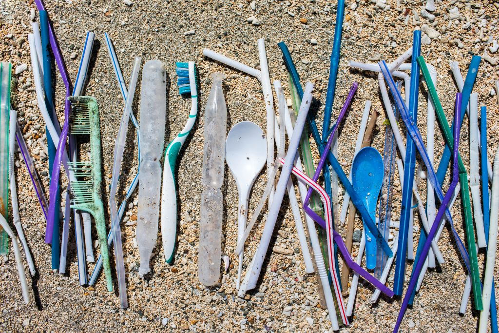 Plastic found on the beach
